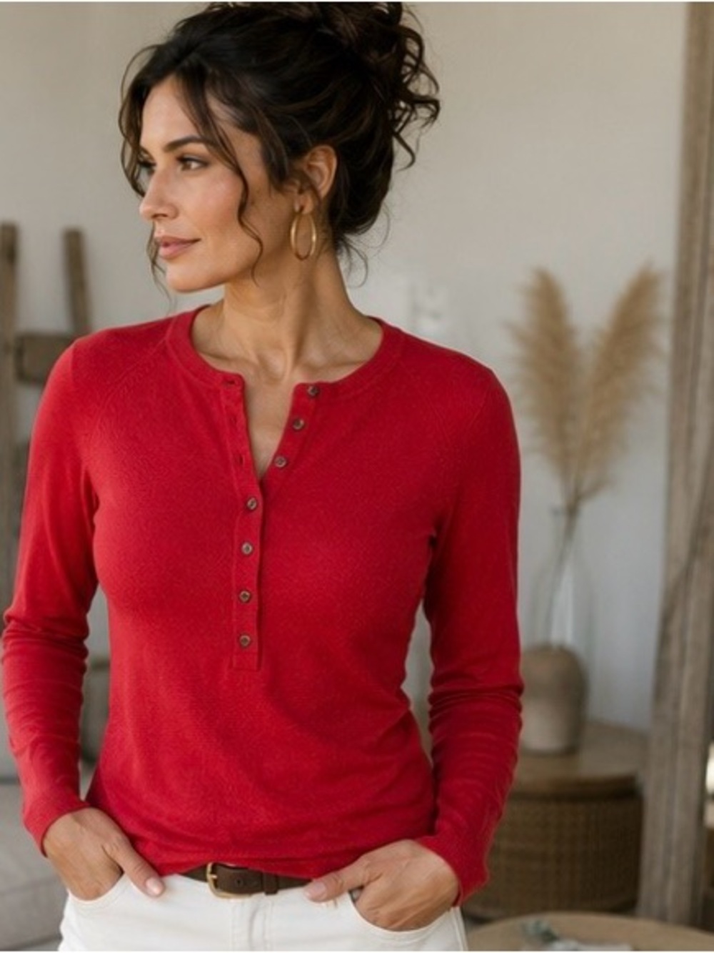 Theory 100% Cashmere Henley Sweater Size S/P
